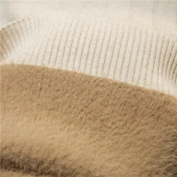 Топлина! Женската половина-висока врата кадифе дебели плетени пуловер отдолу пуловер топ 2020 Есен Зима плътен цвят скок дръпна Femme