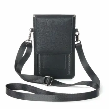 Универсален рамото на жената чанта за мобилен телефон размер, че под 6,3-инчов карта джобен калъф за мобилен телефон чанти Walle пакет чанта