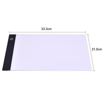 Цифров графичен таблет A4 LED художник тънък художествен шаблони чертожната дъска светлинна кутия за проследяване на писането на преносим електронен таблет Pad