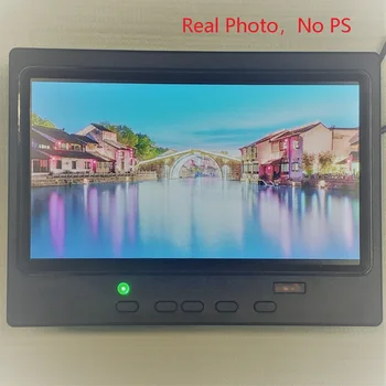 Широкоекранна разделителна способност HD 1024 x 600 LCD монитор 7 инча сграда в дикторах монитор HDMI с настолен компютър